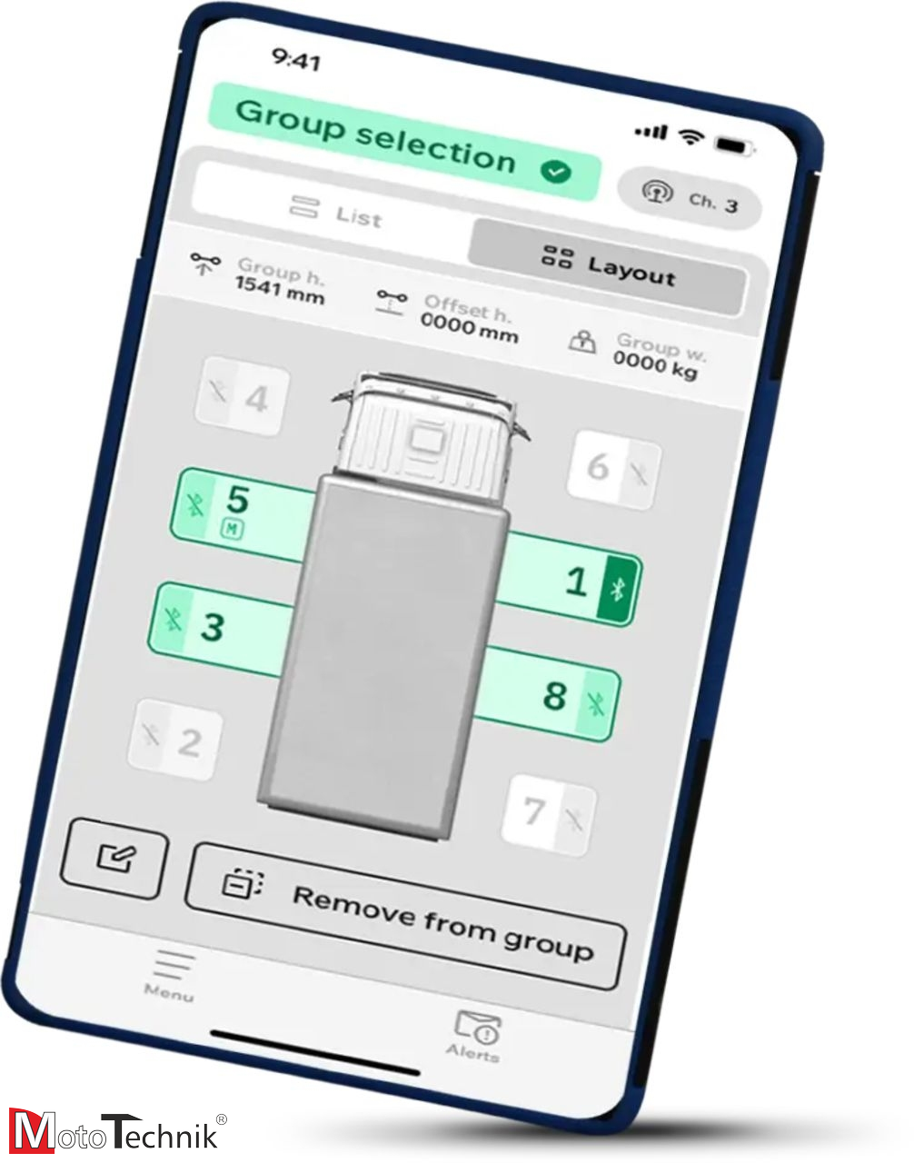 Kolumny mobilne RAVAGLIOLI Alpha Seria 4-7.5 - zestaw 4 kolumn elektrohydraulicznych mobilnych (do wewnątrz)
