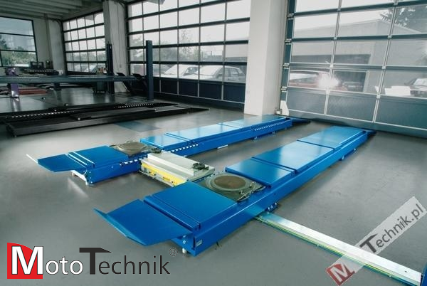 Podnośnik nożycowy diagnostyczny NUSSBAUM UNI Lift 3500 NT AMS PLUS AG na posadzce 4500 mm