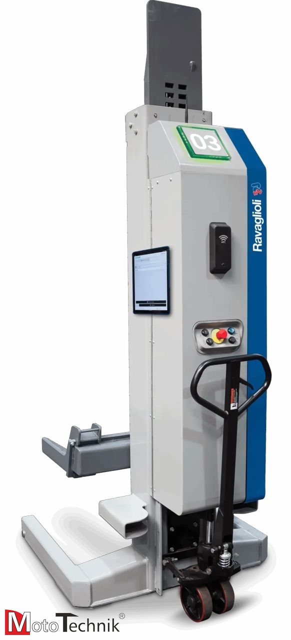 Kolumny mobilne RAVAGLIOLI Alpha Seria 4-7.5 - zestaw 4 kolumn elektrohydraulicznych mobilnych (do wewnątrz)